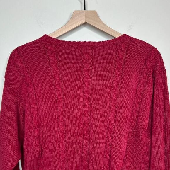 Talbots Vintage V-Neck Sweater Size XL Pullover Cable - Picture 7 of 8